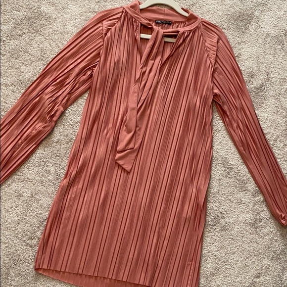 ZARA Pleated Dress - Picture 1 of 8
